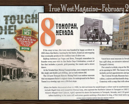 Tonopah, NV Honored as Top True Western Town by True West Magazine!